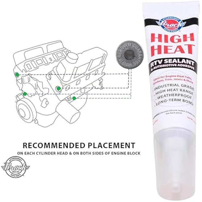 Brock GASOLINE/PETROL ENGINE HEAT TABS WITH HIGH HEAT ADHESIVE - GUARANTEED ACCURATE - CENTER MELTS AT APPROXIMATELY 260F/126C -100 HEAT TABS PER TUBE - Image 2
